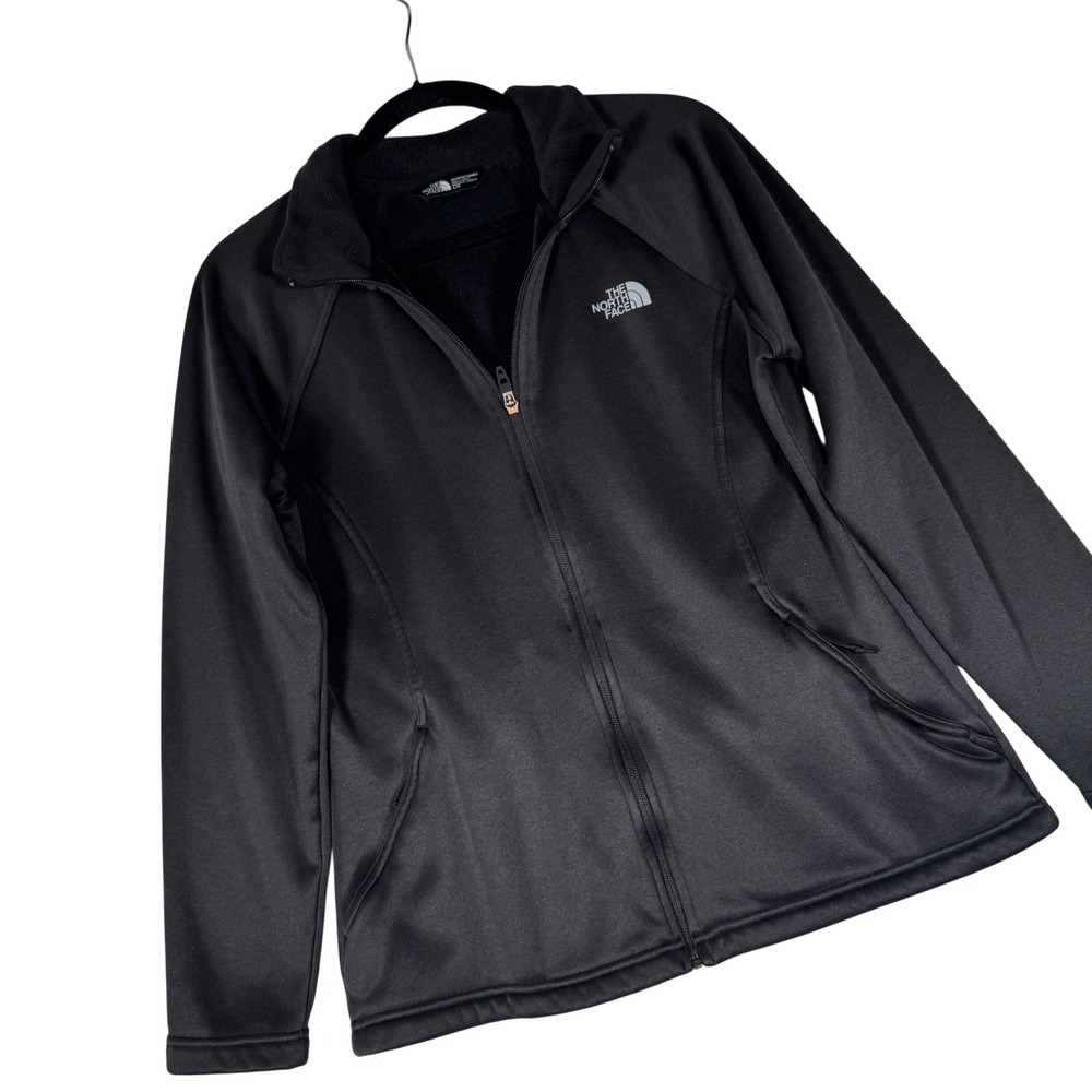 The North Face Womens Large Black Full Zip Fleece Lined Active Jacket 721509